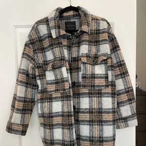 Sanctuary Plaid Fleece Shacket